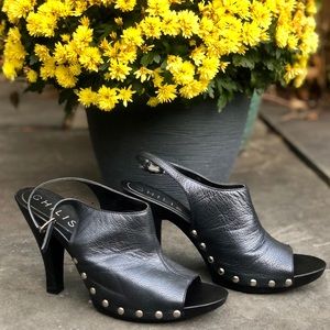 Chilis Leger Black Studded Heels